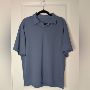 Lululemon Textured Mesh Short-Sleeve Polo Shirt Oasis Blue